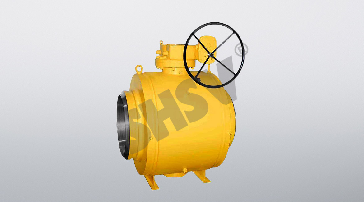 Fixed worm gear welded ball valve