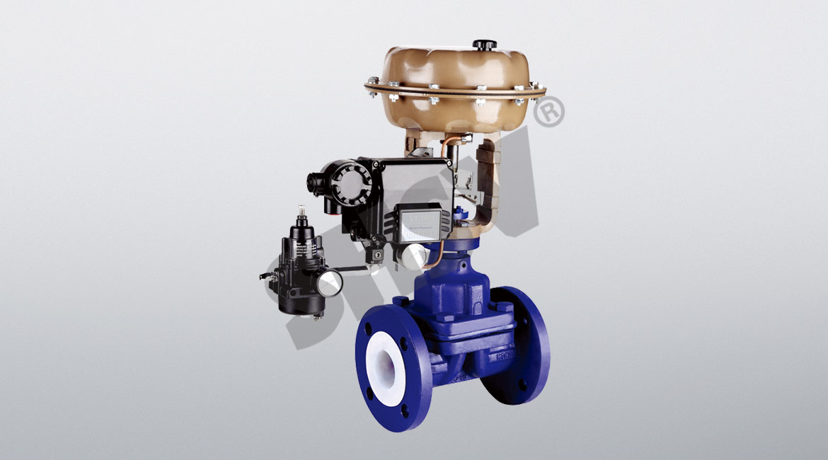 Pneumatic lined diaphragm valve