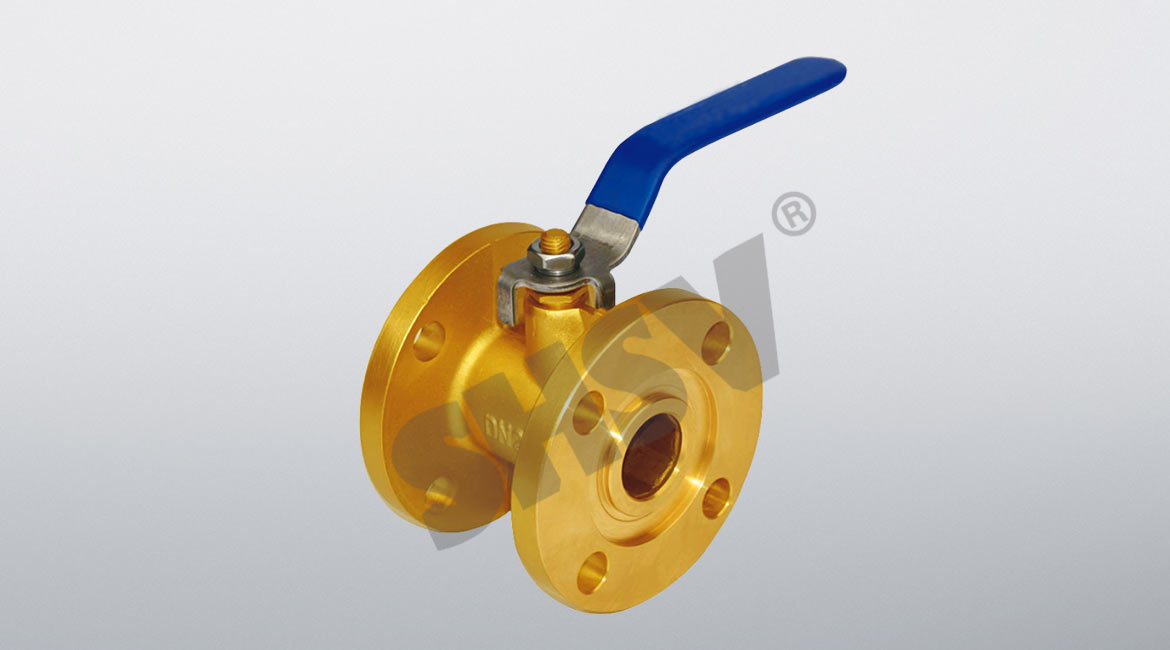 Brass flanged ball valve