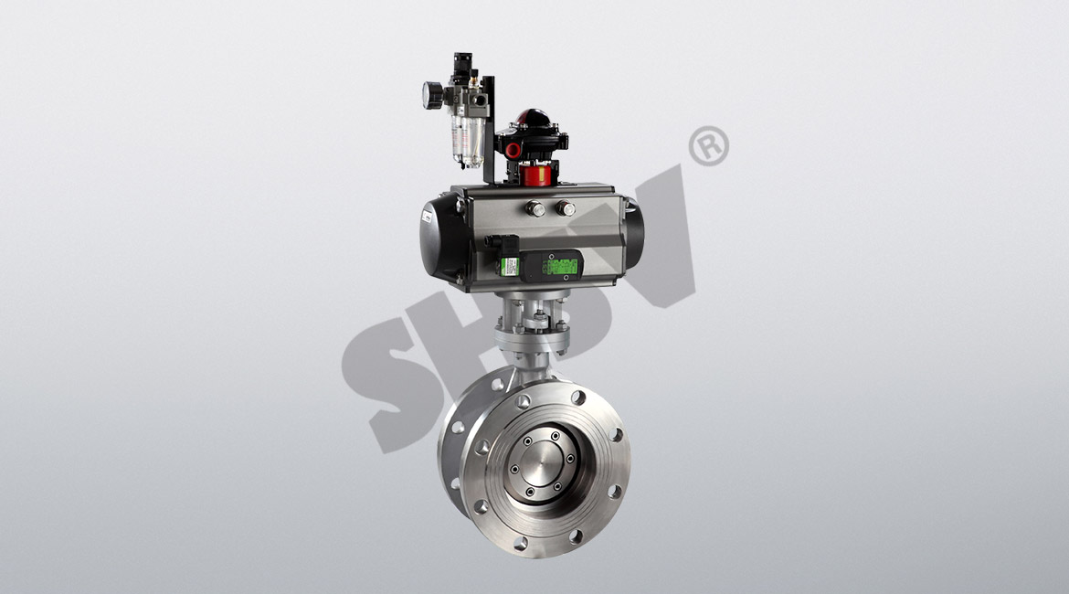 Pneumatic rigid sealing flange butterfly valve
