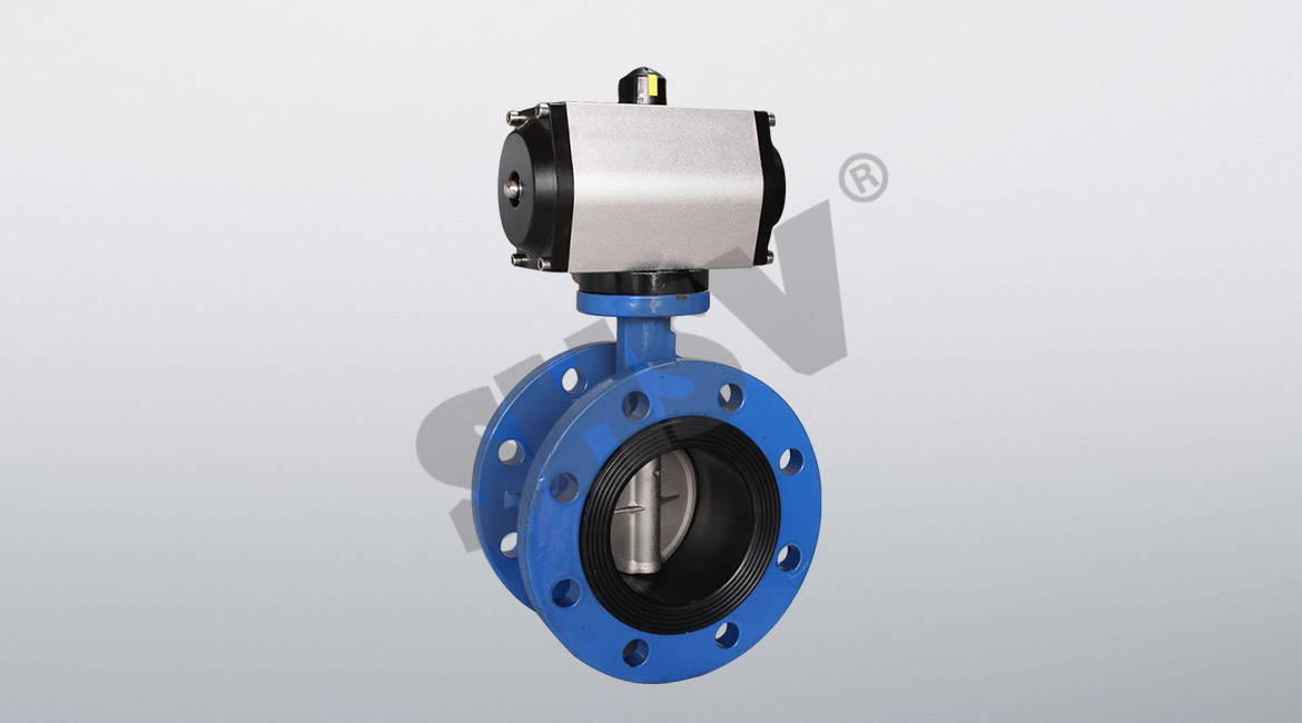 Pneumatic flange midline butterfly valve