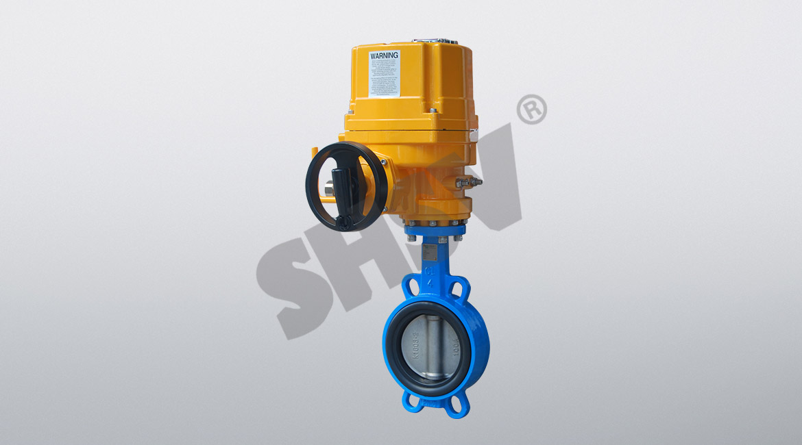 Electric wafer butterfly valve